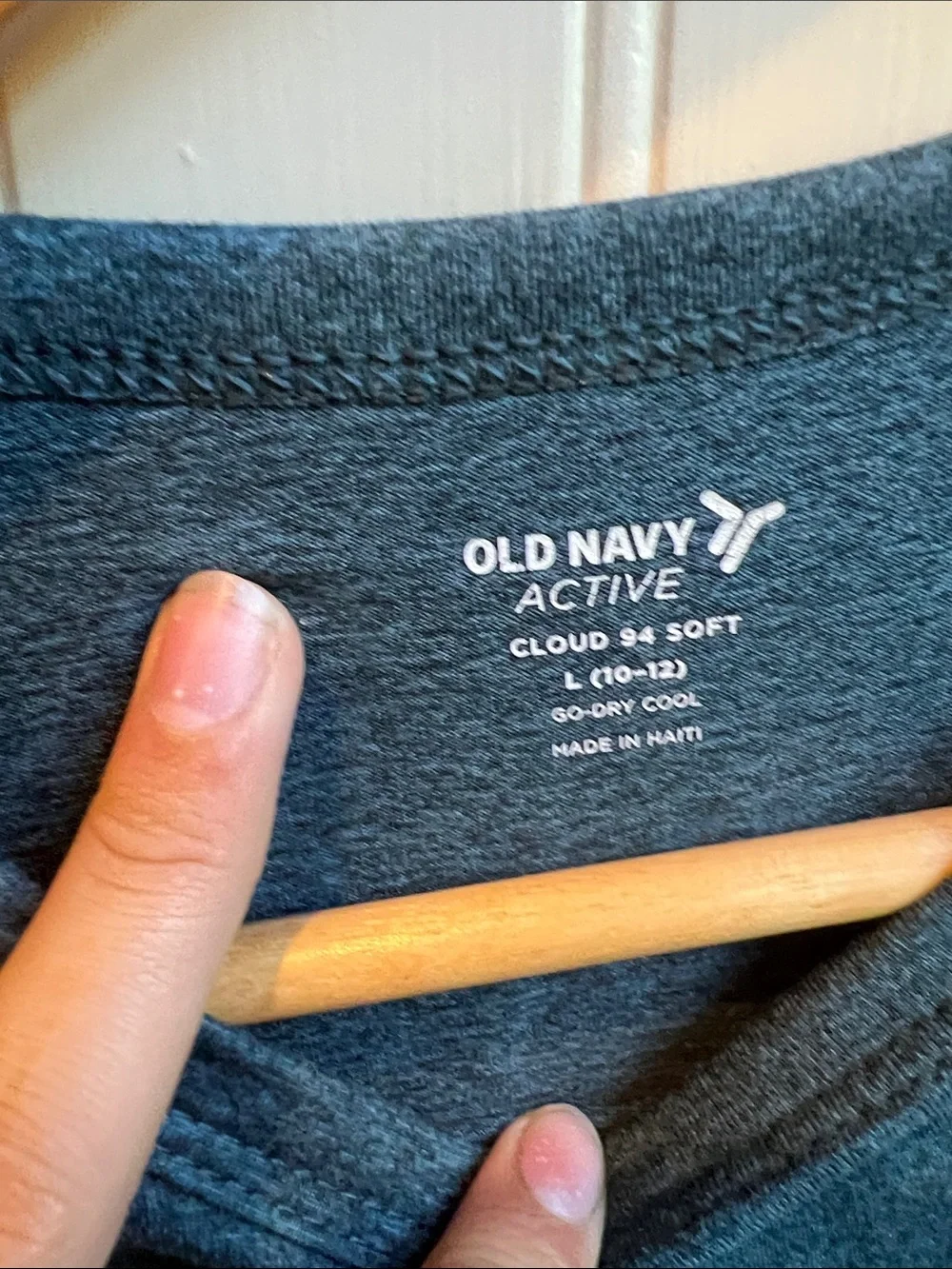 Old Navy Dark Teal Long-Sleeve Crewneck with Mountain Graphic